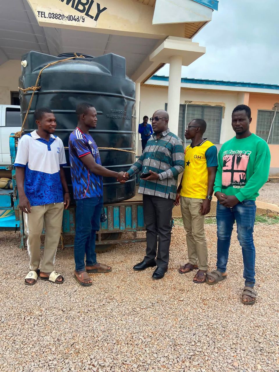 Polytank water storage donation to communities